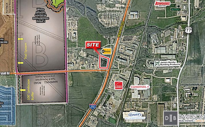 Pictures of Land property located at NWC - I-35 & Marshall Rd, Waxahachie, TX 75165 for sales - image #1