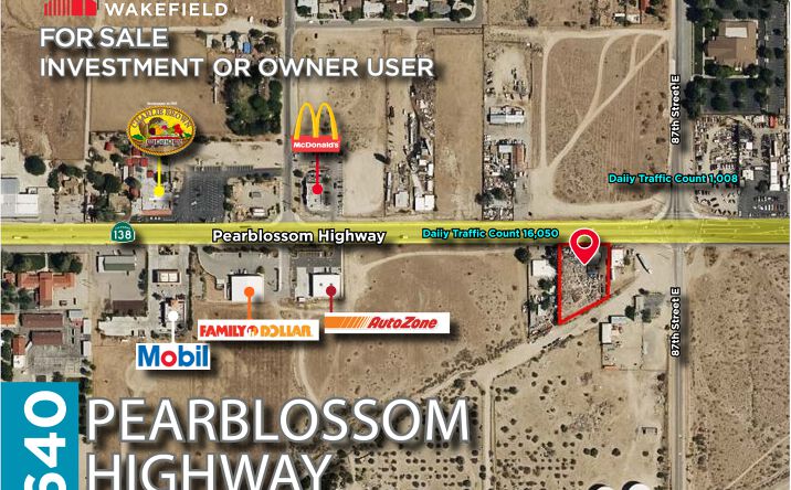 Pictures of Retail property located at 8640 Pearblossom Hwy, Littlerock, CA 93543 for sales - image #1