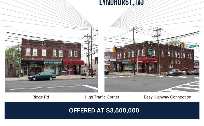 Pictures of Mixed Use, Multifamily, Retail property located at 601 Ridge Rd, Lyndhurst, NJ 07071 for sales - image #1
