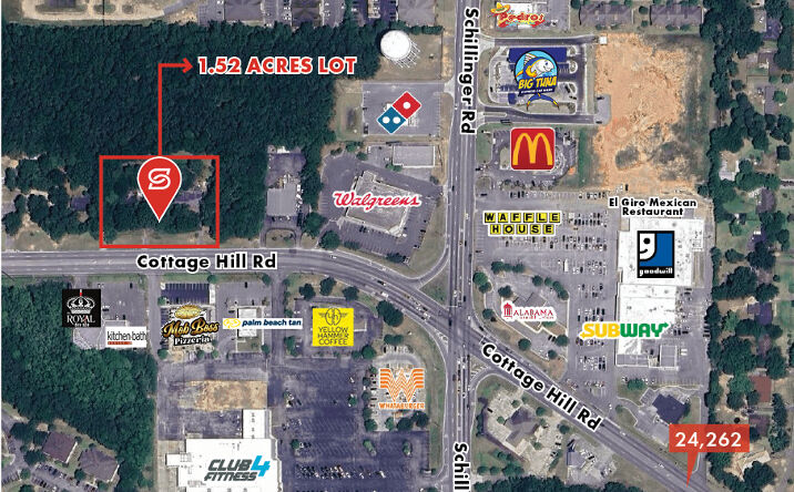 Pictures of Land property located at 7872 Cottage Hill Rd, Mobile, AL 36695 for sales - image #1