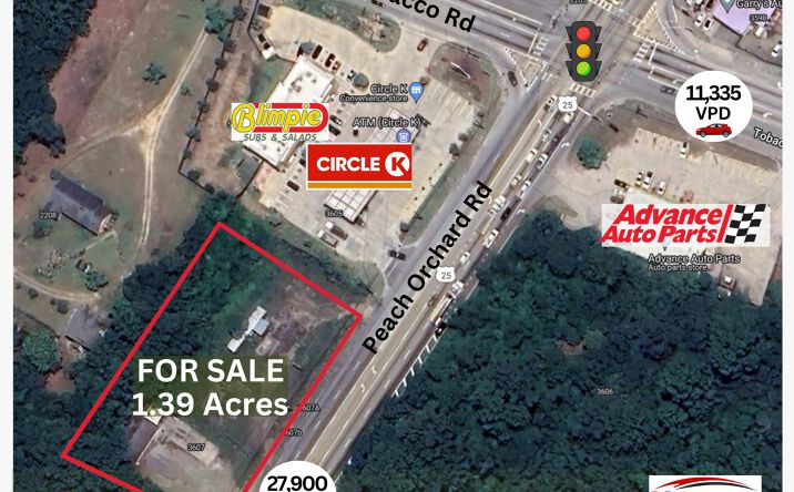 Pictures of Land property located at 3607 Peach Orchard Rd, Augusta, GA 30906 for sales - image #1