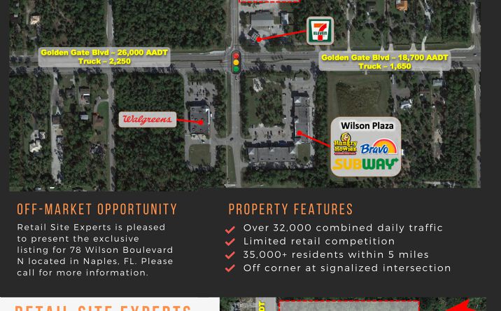 Pictures of Retail property located at 78 Wilson Blvd N, Naples, FL 34120 for sales - image #1