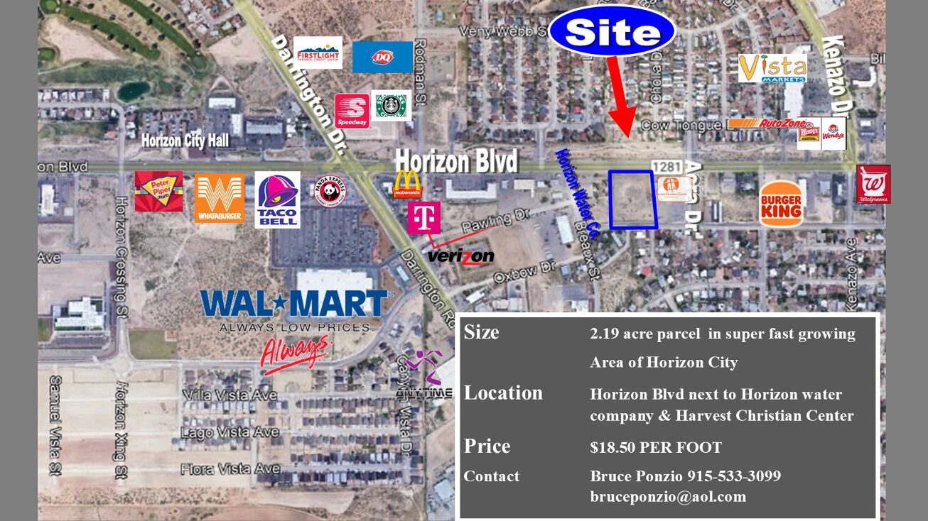 Pictures of Land property located at 14120 Horizon Blvd, Horizon City, TX 79928 for sales - image #1