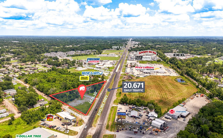 Pictures of Land property located at 14390 Airline Hwy, Gonzales, LA 70737 for sales - image #1