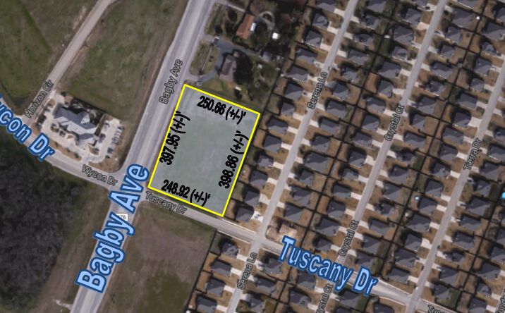 Pictures of Land property located at Corner Of Bagby Ave & Tuscany Dr, Waco, TX 76712 for sales - image #1