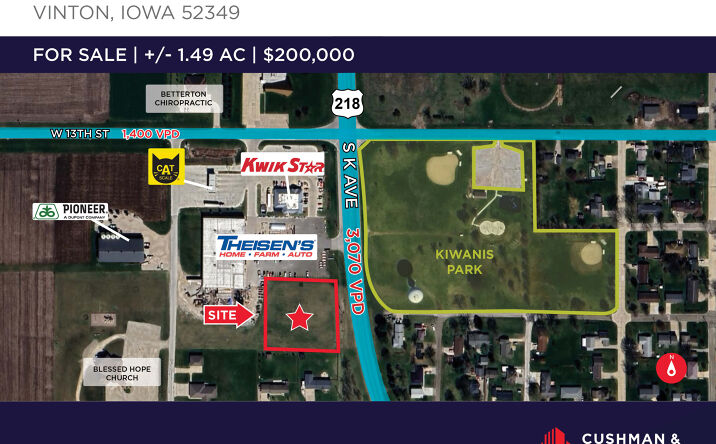 Pictures of Land property located at 1405 S K Ave, Vinton, IA 52349 for sales - image #1