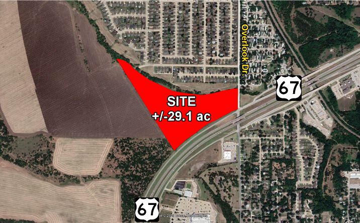 Pictures of Land property located at US 67 & Overlook Dr., Midlothian, TX 76065 for sales - image #1