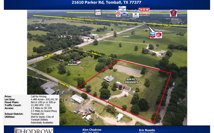 Pictures of Land property located at 21610 Parker Rd, Tomball, TX 77377 for sales - image #1