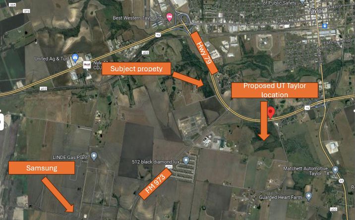 Pictures of Land property located at HWY 79, Carlos G Parker & FM 973, Taylor, TX 76574 for sales - image #1