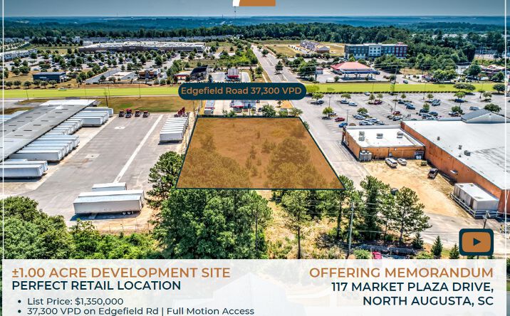 Pictures of Land property located at 117 Market Plaza Dr, North Augusta, SC 29860 for sales - image #1