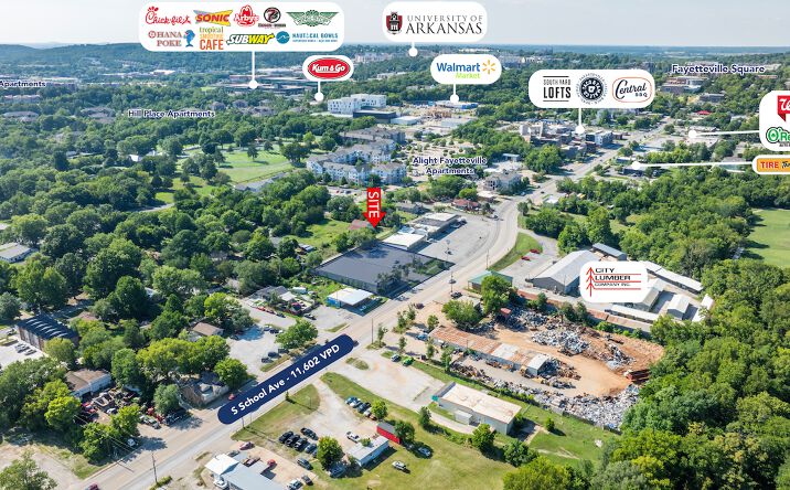 Pictures of Retail, Industrial, Mixed Use property located at 1221 S School Ave, Fayetteville, AR 72701 for sales - image #1