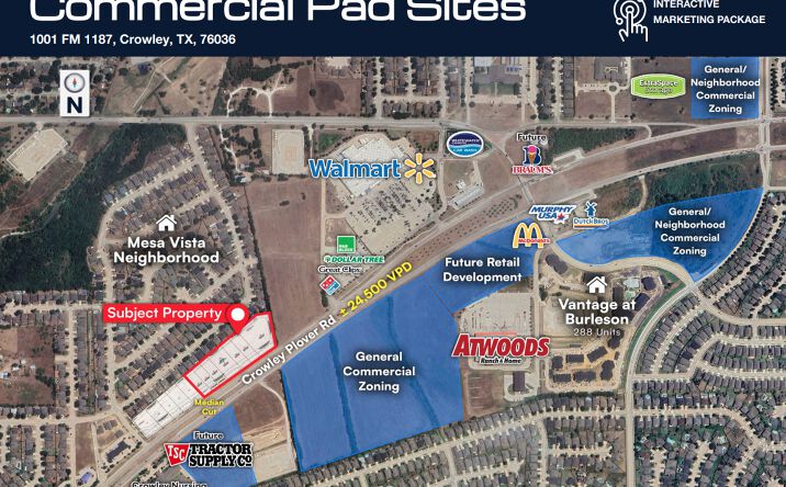 Pictures of Land property located at 1001 FM1187, Crowley, TX 76036 for sales - image #1