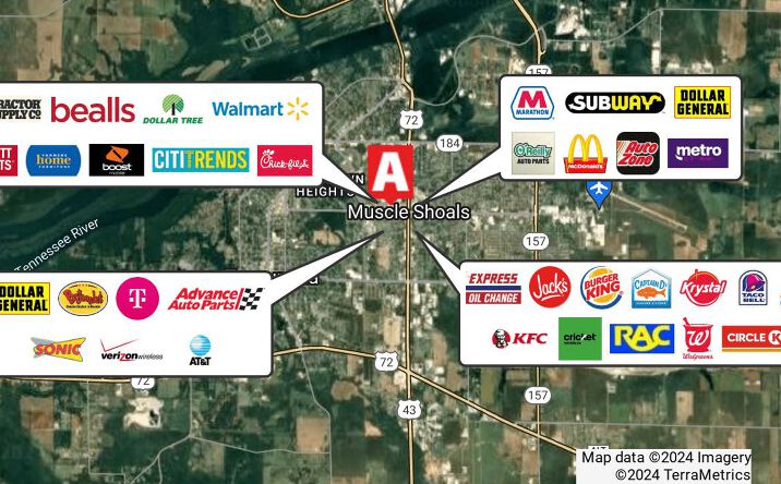 Pictures of Land property located at Avalon Ave, Muscle Shoals, AL 35661 for sales - image #1