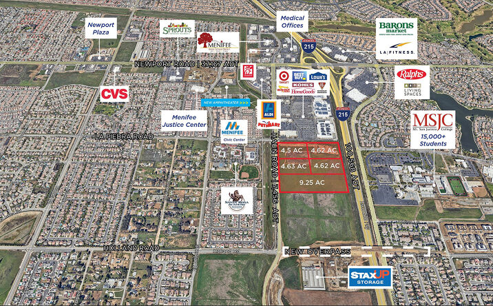 Pictures of Land property located at Haun Road and La Piedra Road, Menifee, CA 92584 for sales - image #1