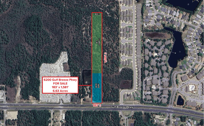 Pictures of Retail, Land property located at 6200 Gulf Breeze Pkwy, Gulf Breeze, FL 32563 for sales - image #1