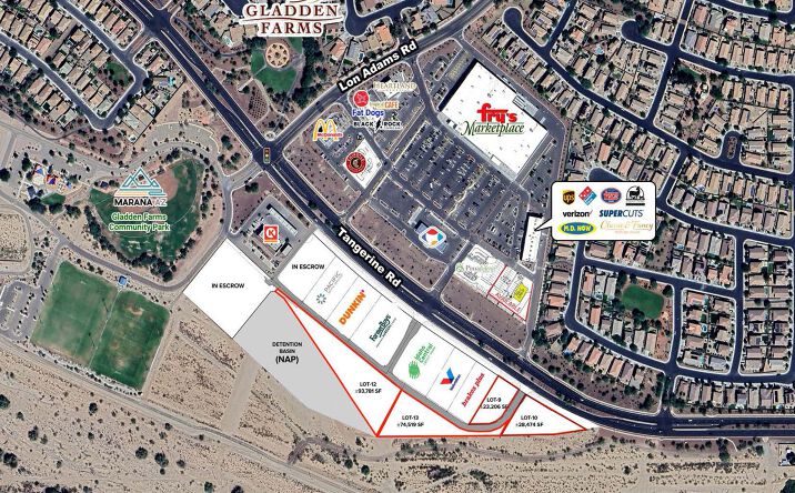 Pictures of Retail, Land property located at SEC Tangerine Farms Rd & Lon Adams Rd, Marana, AZ 85653 for sales - image #1