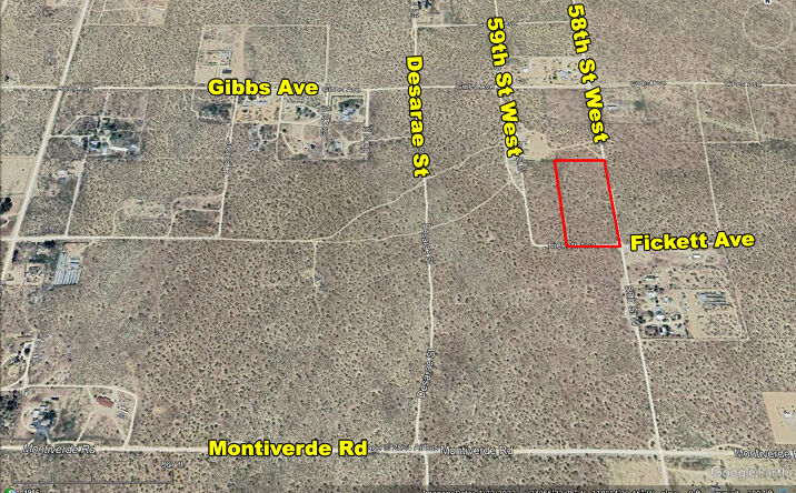 Pictures of Land property located at Fickett Ave & 58th St West, Unincorporated Kern County, CA 93501 for sales - image #1