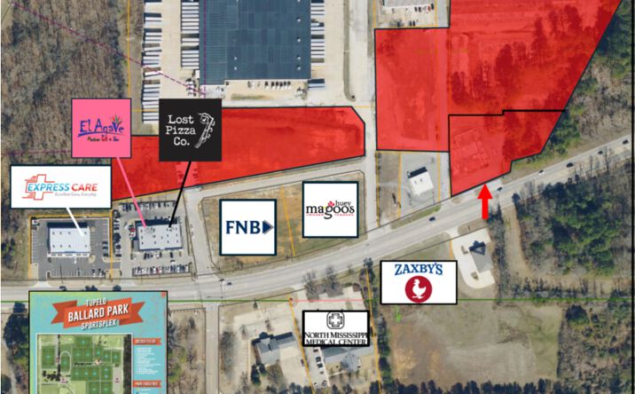 Pictures of Land property located at 3406A W Main St, Tupelo, MS 38801 for sales - image #1