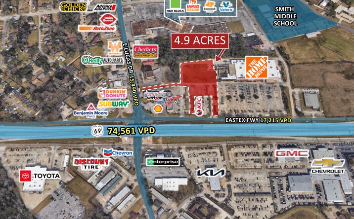 Pictures of Land property located at 3920 Eastex Fwy, Beaumont, TX 77703 for sales - image #1