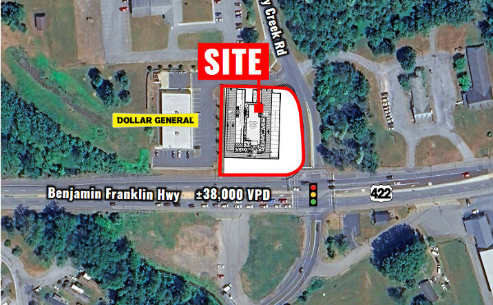 Pictures of Retail, Office, Hospitality, Land, Self Storage property located at 103 N Monocacy Creek Rd, Douglassville, PA 19518 for sales - image #1