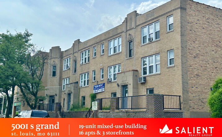 Pictures of Mixed Use, Multifamily, Retail property located at 5001 S Grand Blvd, St. Louis, MO 63116 for sales - image #1