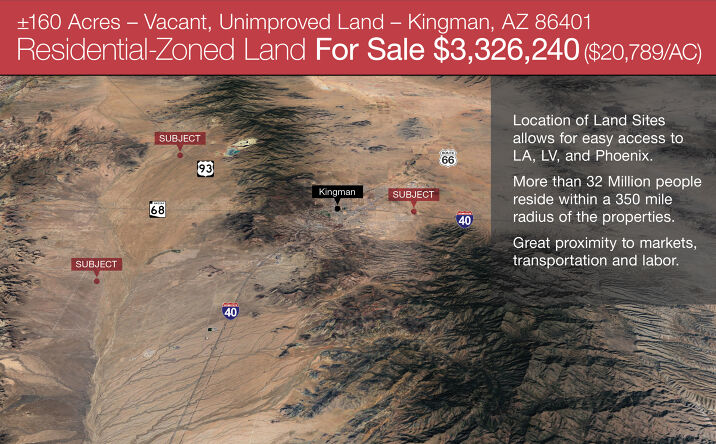 Pictures of Land property located at Highway 93 & Interstate 40, Kingman, AZ 86438 for sales - image #1