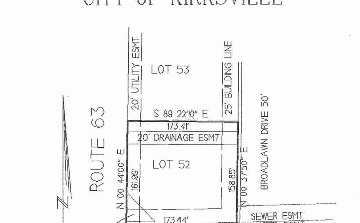 Pictures of Land property located at Lot 52 Broadlawn Drive, Kirksville, MO 63501 for sales - image #1