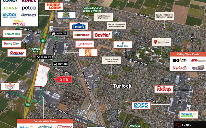 Pictures of Land, Retail property located at 2630 W Tuolumne Rd, Turlock, CA 95380 for sales - image #1