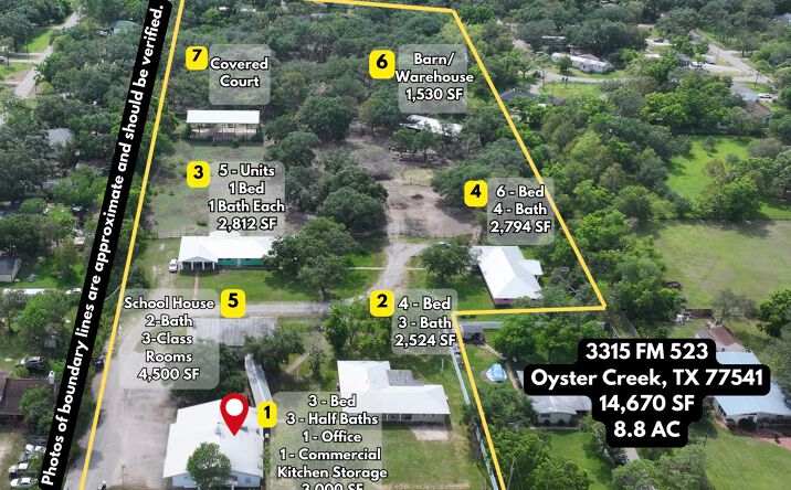 Pictures of Mixed Use property located at 3315 FM 523, Oyster Creek, TX 77541 for sales - image #1