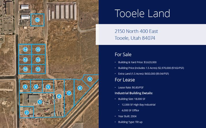 Pictures of Industrial, Land property located at 2150 N 400 E, Tooele, UT 84074 for sales - image #1
