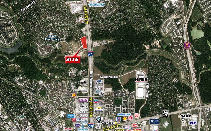Pictures of Retail, Office, Land property located at NWC of I-45 & Cypress Oaks Dr, Spring, TX 77388 for sales - image #1