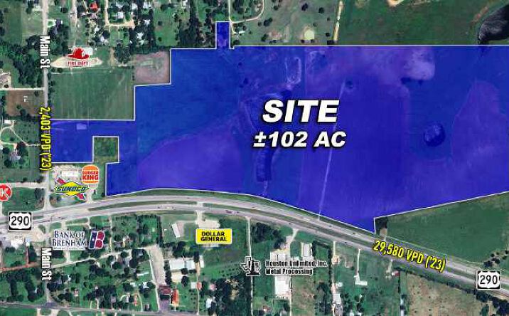 Pictures of Land property located at US 290 & Main Street, Chappell Hill, TX 77426 for sales - image #1