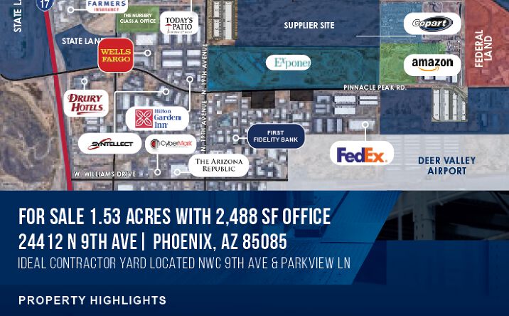 Pictures of Land, Special Purpose property located at 24412 N 9th Ave, Phoenix, AZ 85085 for sales - image #1
