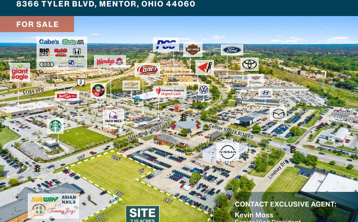Pictures of Hospitality, Land, Mixed Use, Office, Retail property located at 8366 Tyler Blvd, Mentor, OH 44060 for sales - image #1