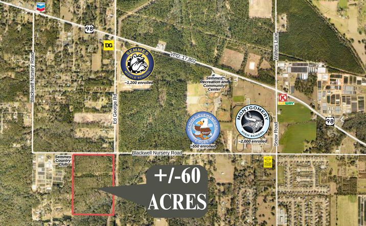 Pictures of Land property located at 10661 Blackwell Nursey Rd S, Semmes, AL 36575 for sales - image #1