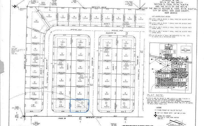 Pictures of Land property located at LOT 7 TINKER Drive, Aztec, NM 87410 for sales - image #1