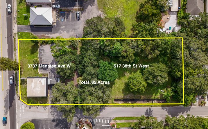 Pictures of Land, Retail property located at 3737 Manatee Ave W, Bradenton, FL 34205, 517 38th St W, Bradenton, FL 34205 for sales - image #1