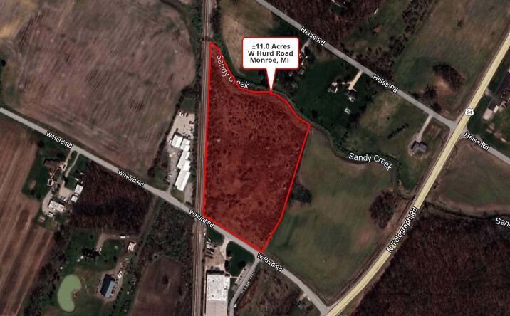 Pictures of Land property located at 11 Acres W Hurd Rd, Monroe, MI 48162 for sales - image #1