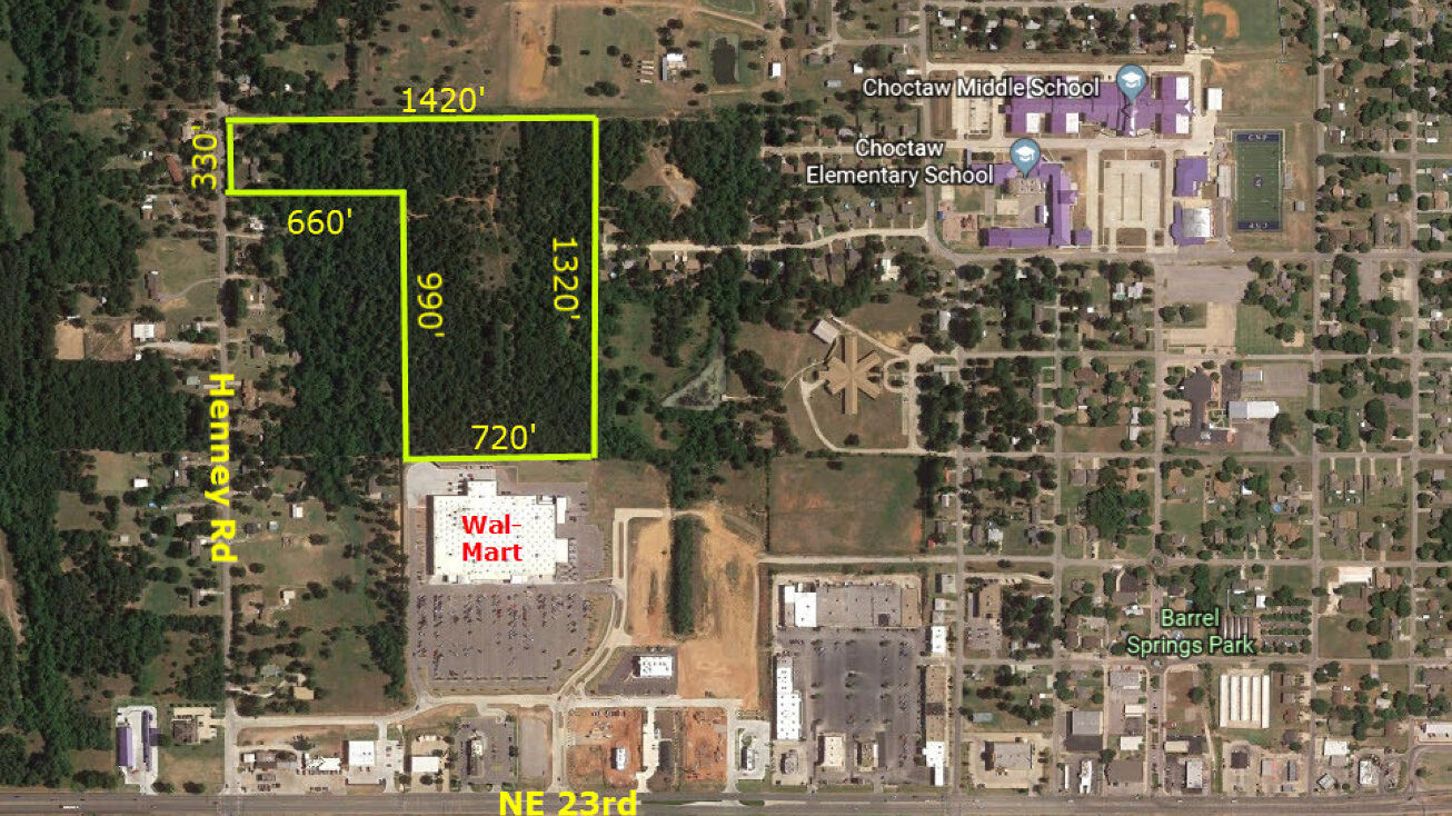 2998 N Henney Rd, Choctaw, OK 73020 Land for Sale 27 Acre Parcel Choctaw