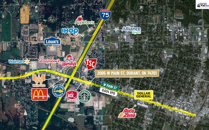 Pictures of Land, Retail property located at 2005 W Main St, Durant, OK 74701 for sales - image #1