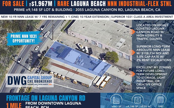 Pictures of Industrial, Land, Mixed Use, Office, Self Storage property located at 2055 Laguna Canyon Rd, Laguna Beach, CA 92651 for sales - image #1