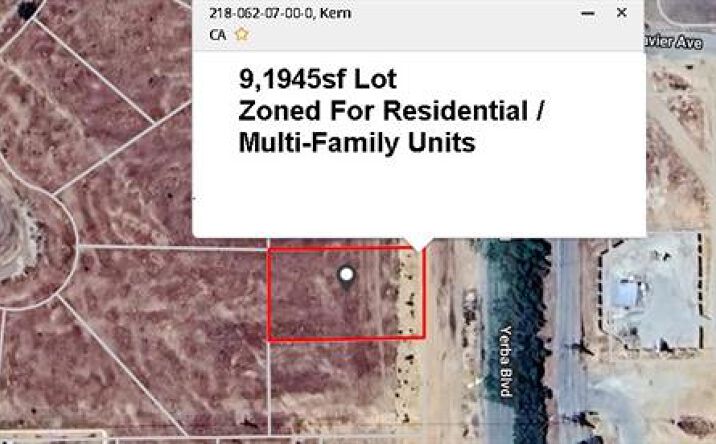 Pictures of Land property located at Yerba Blvd, California City, CA 93505 for sales - image #1
