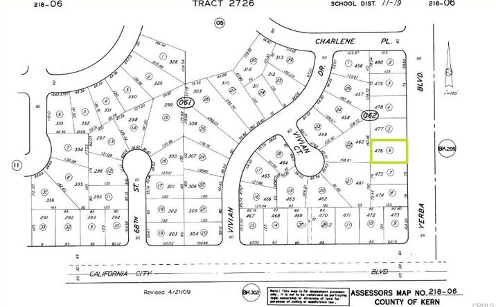 Pictures of Land property located at 21806206 Yerba Blvd, California City, CA 93505 for sales - image #1