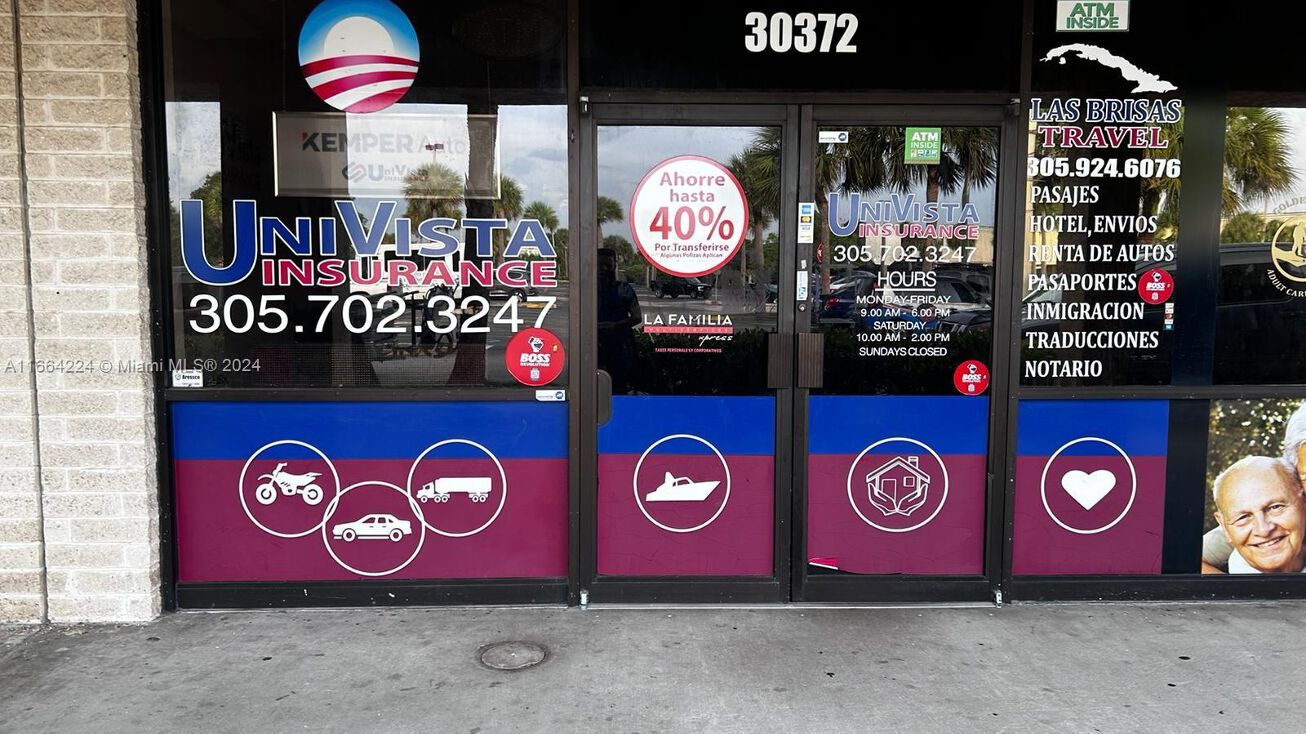 Insurance Storefront Univista Insurance, Homestead, FL 33033 | Crexi.com