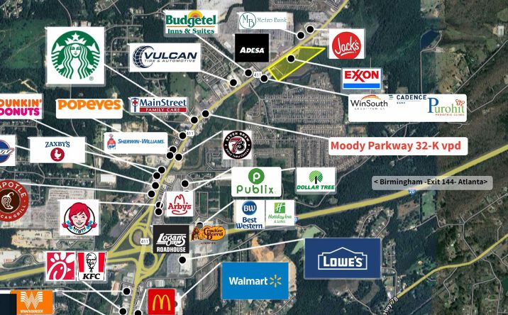 Pictures of Land property located at 0000 Moody Pkwy, Moody, AL 35004 for sales - image #1