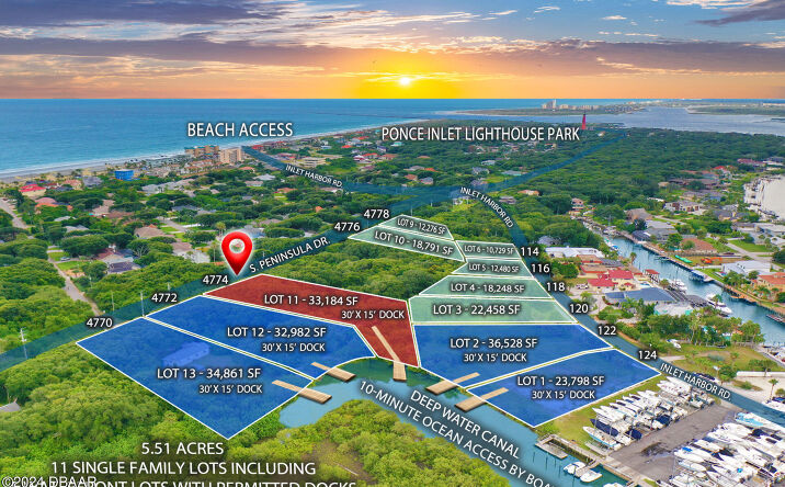 Pictures of Land, Multifamily property located at 4774 S Peninsula Drive, Ponce Inlet, FL 32127 for sales - image #1