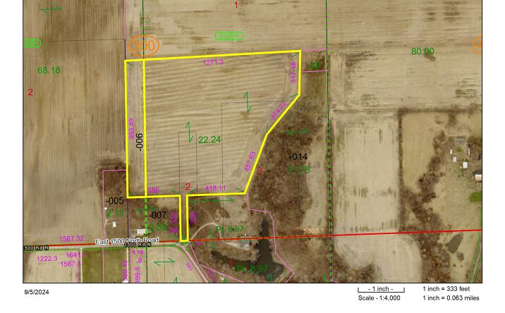Pictures of Land property located at 1500 North Rd, Oakwood, IL 61858 for sales - image #1