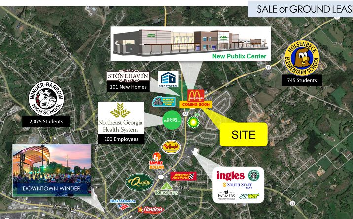 Pictures of Land, Retail property located at 11 State Hwy 11, Winder, GA 30680 for sales - image #1
