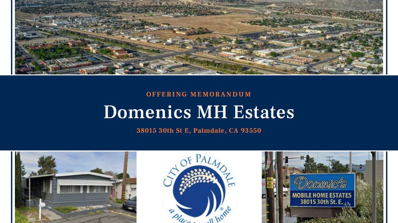 Pictures of Mobile Home Park, Multifamily property located at 38015 30th St E, Palmdale, CA 93550 for sales - image #1