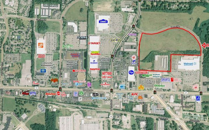 Pictures of Land property located at W. Poplar Avenue & Byhalia Rd, Collierville, TN 38017 for sales - image #1